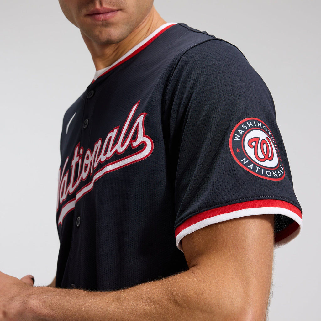 Men's Washington Nationals James Wood Nike Navy Alternate Limited Player Jersey