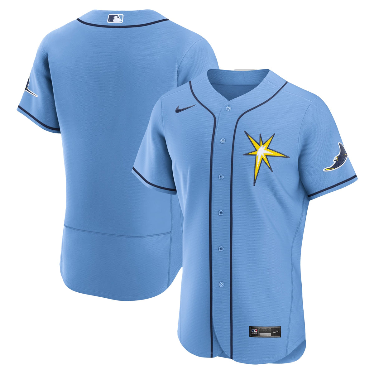 Men's Tampa Bay Rays  Nike Light Blue Alternate Authentic Jersey