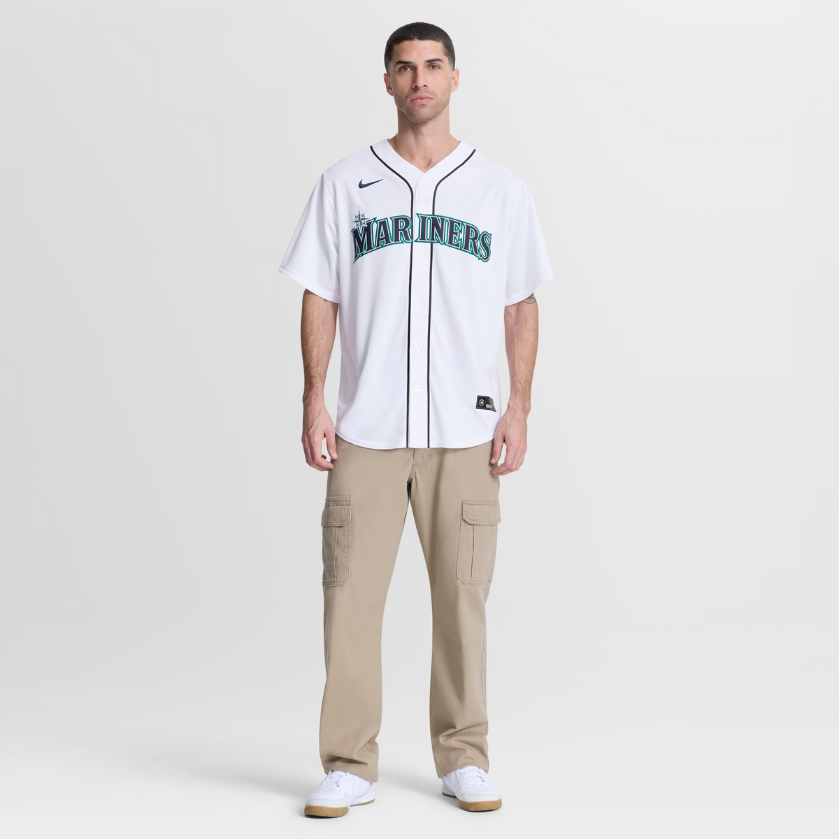 Men's Seattle Mariners Dominic Canzone Nike White Home Replica Jersey