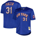 Men's New York Mets Mike Piazza Mitchell & Ness Royal Big & Tall Cooperstown Mesh Batting Practice Jersey