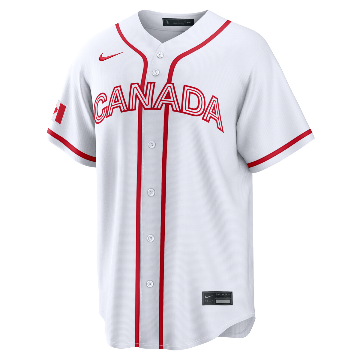Men's Canada Baseball Josh Naylor Nike White 2026 World Baseball Classic Home Stadium Jersey
