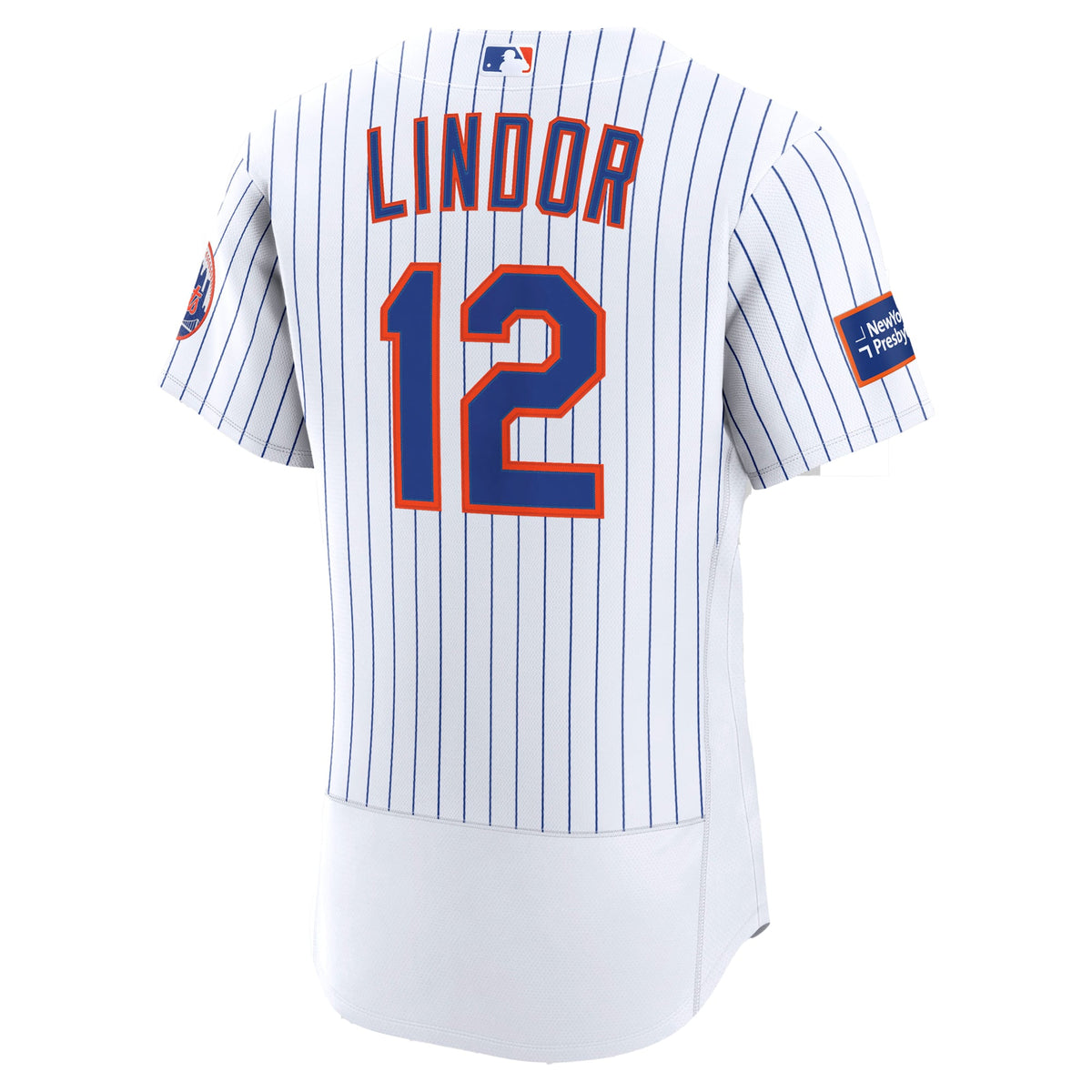 Men's New York Mets Francisco Lindor Nike Black Alternate Authentic Sponsor Patch Jersey