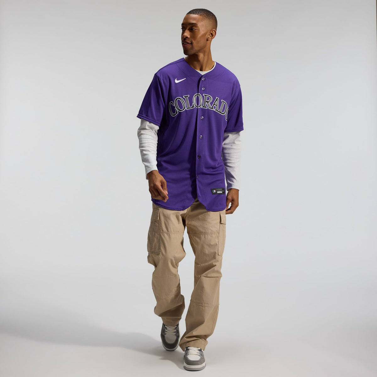 Men's Colorado Rockies  Nike Purple Alternate Authentic Jersey