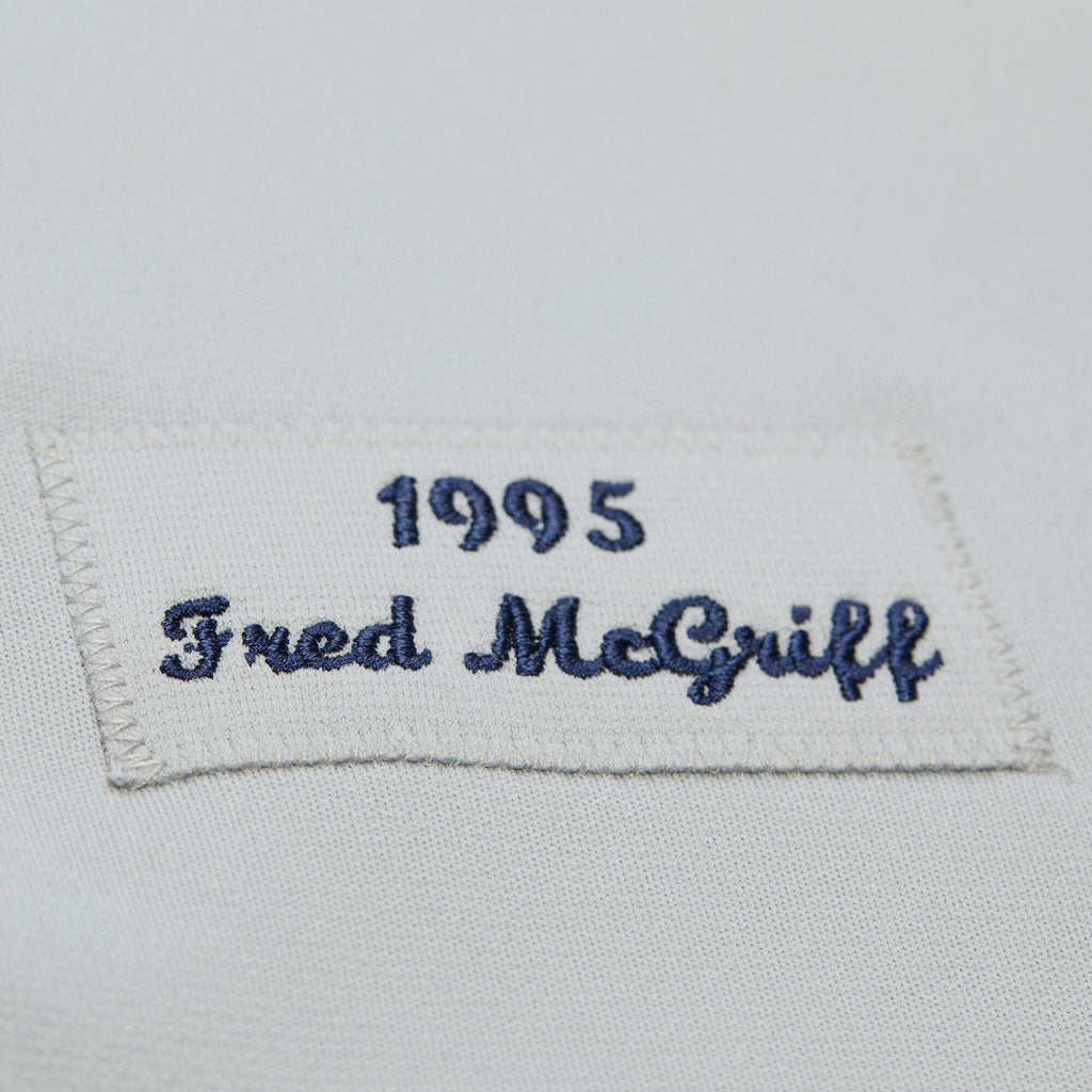 Men's Atlanta Braves Fred McGriff Mitchell & Ness Gray 1995 Throwback Authentic Jersey