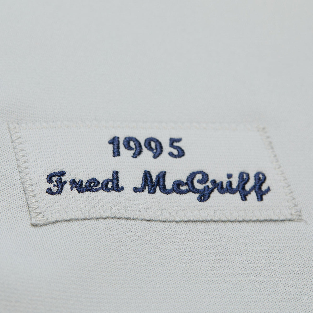 Men's Atlanta Braves Fred McGriff Mitchell & Ness Gray 1995 Throwback Authentic Jersey