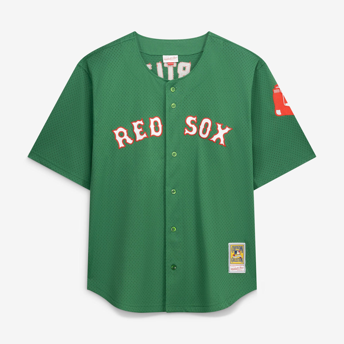 Men's Boston Red Sox David Ortiz Mitchell & Ness Kelly Green Big & Tall Cooperstown Collection Mesh Batting Practice Jersey