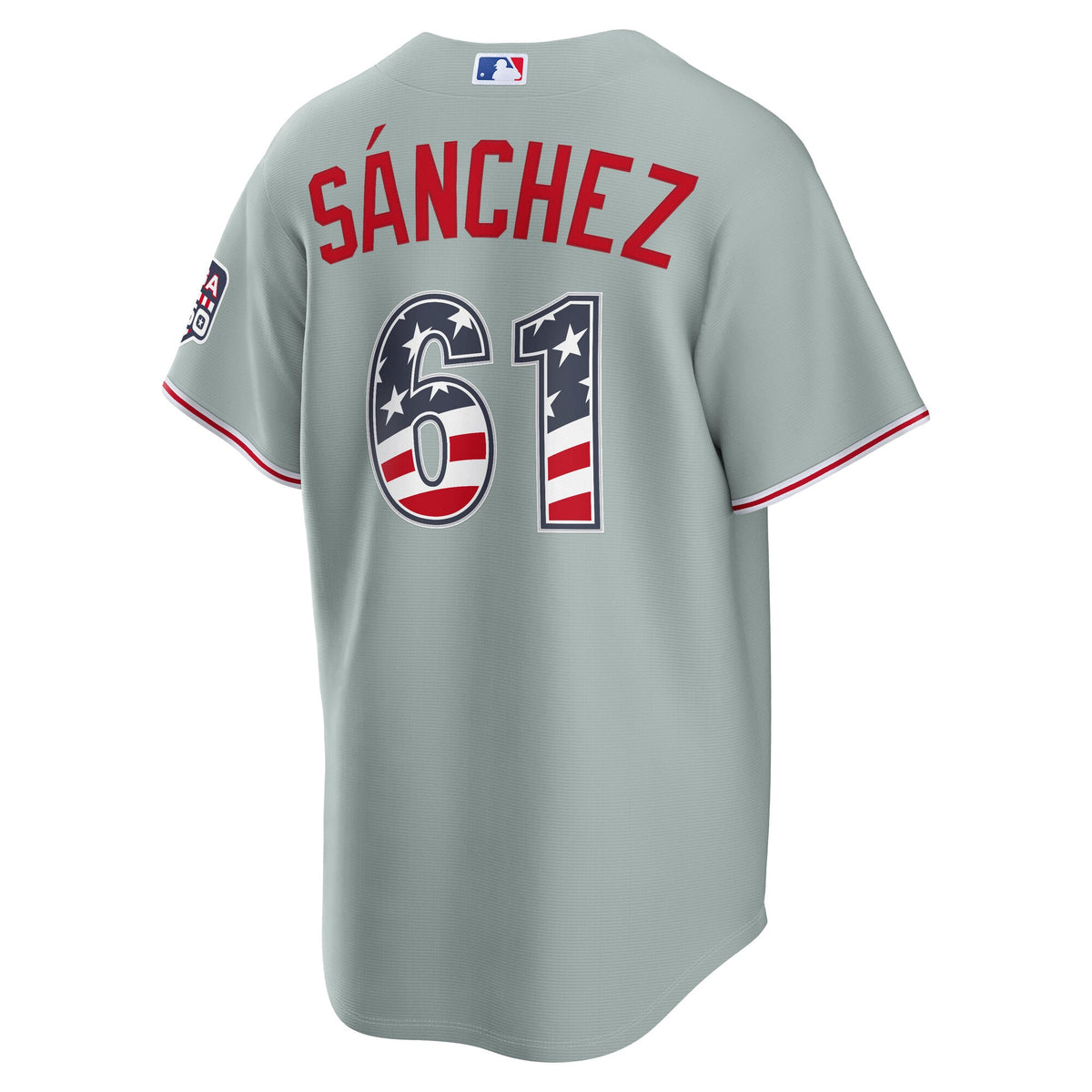 Fourth of July Men's Philadelphia Phillies Cristopher Sanchez Nike Gray USA 250 Stadium Jersey