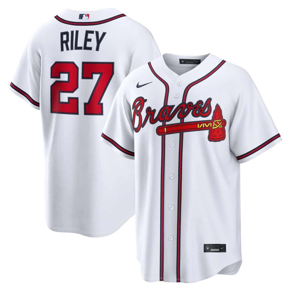 Men's Atlanta Braves Austin Riley Nike Navy Alternate Replica Jersey