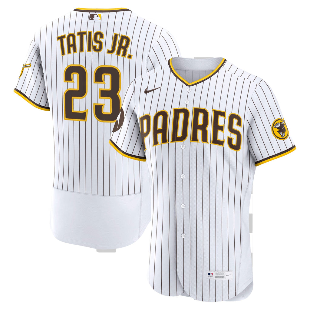 Men's San Diego Padres Fernando Tatis Jr. Nike White Home Authentic Sponsor Patch Jersey