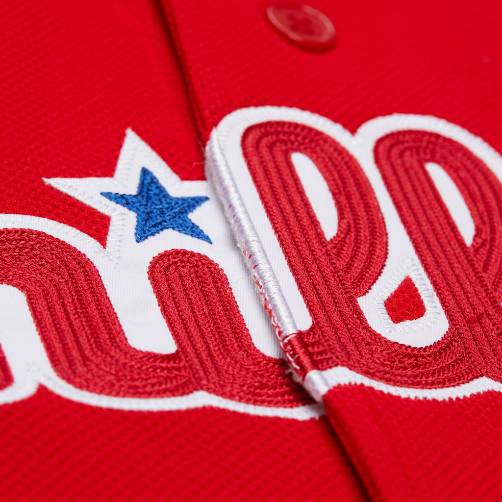 Men's Philadelphia Phillies Ryan Howard Mitchell & Ness Red Big & Tall Cooperstown Mesh Batting Practice Jersey