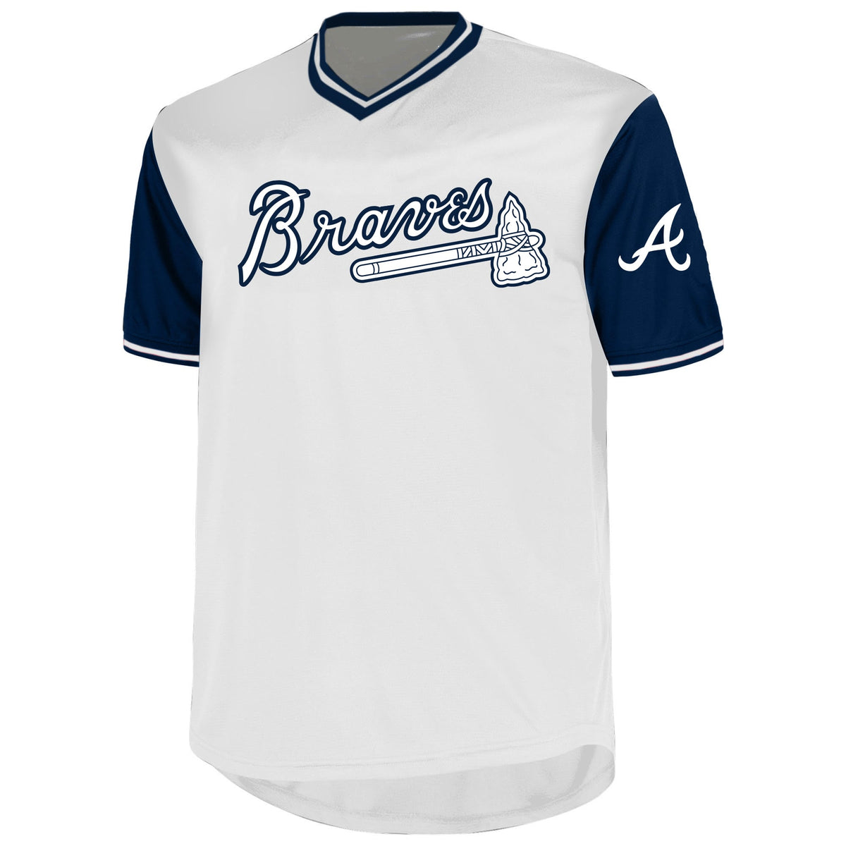 Men's Atlanta Braves Ronald Acuña Jr. Profile White Big & Tall Name & Number Jersey