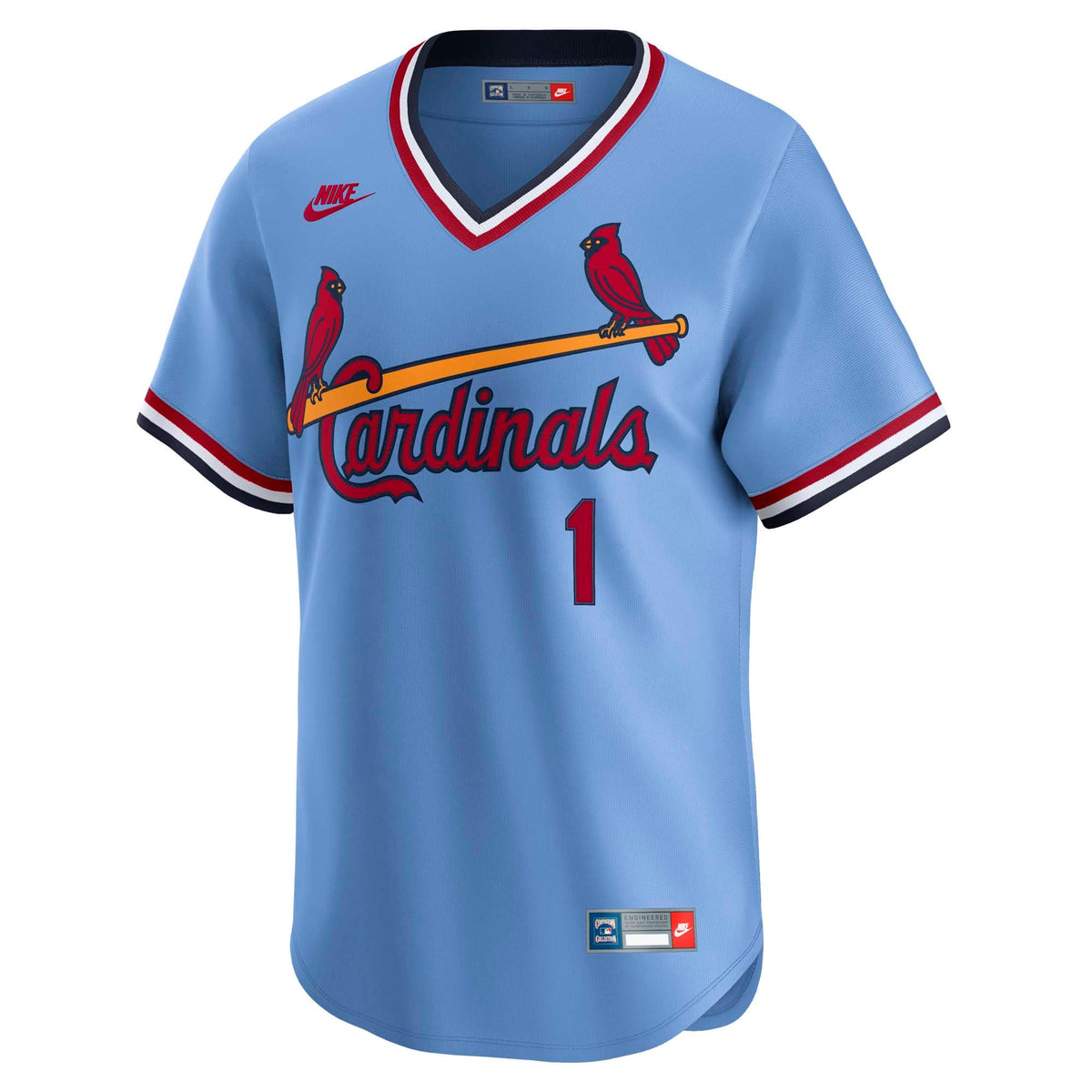 Men's St. Louis Cardinals Ozzie Smith Nike White Throwback Cooperstown Collection Limited Jersey