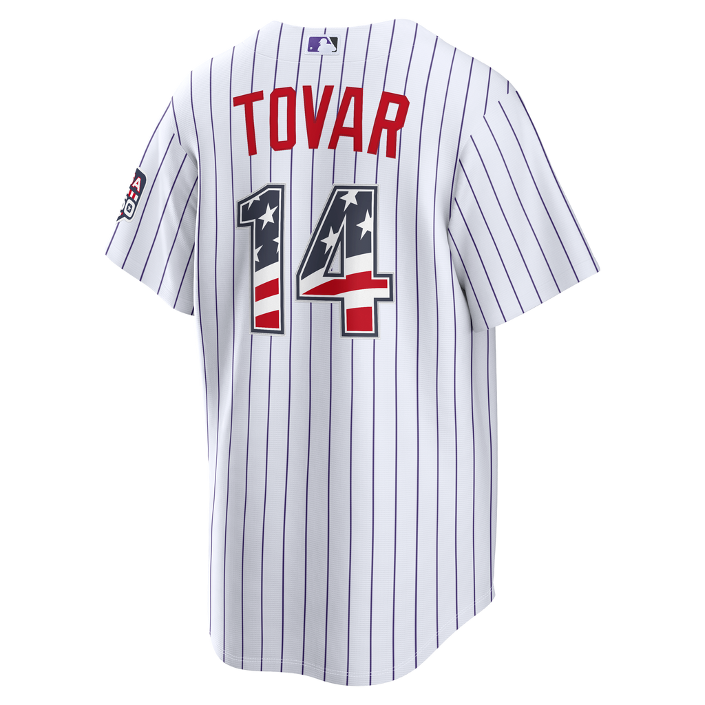 Fourth of July Men's Colorado Rockies Ezequiel Tovar Nike White USA 250 Stadium Jersey