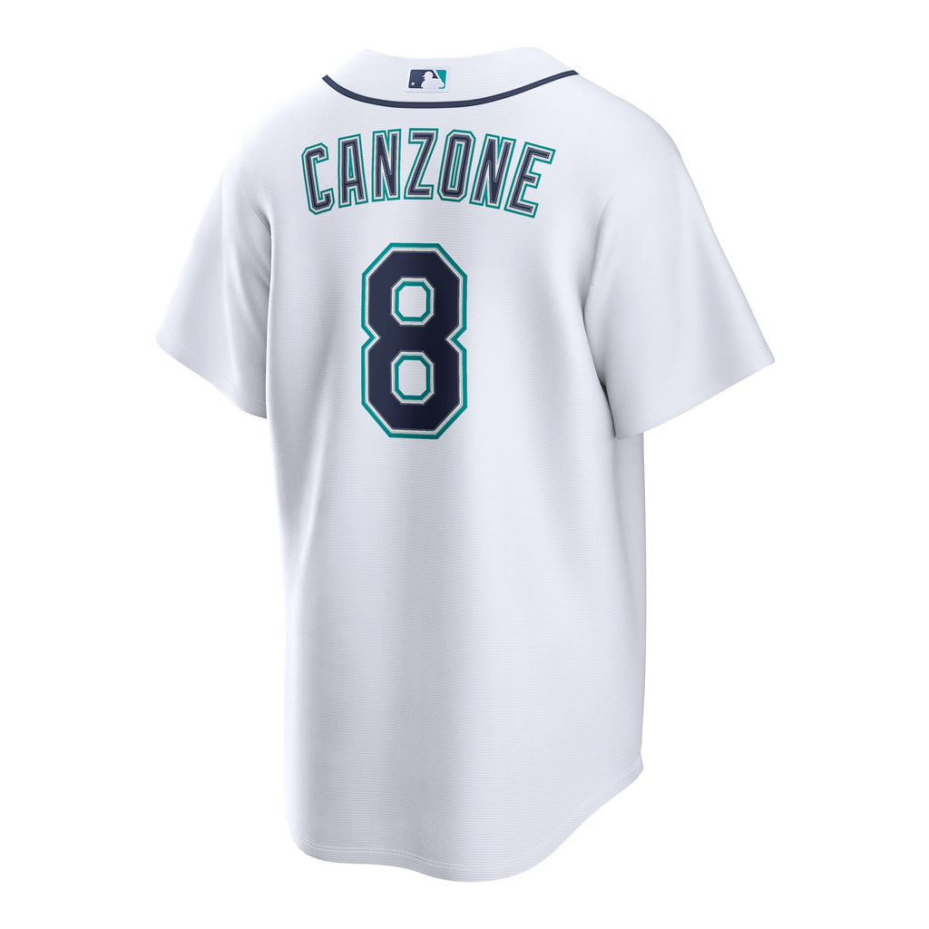 Men's Seattle Mariners Dominic Canzone Nike White Home Replica Jersey