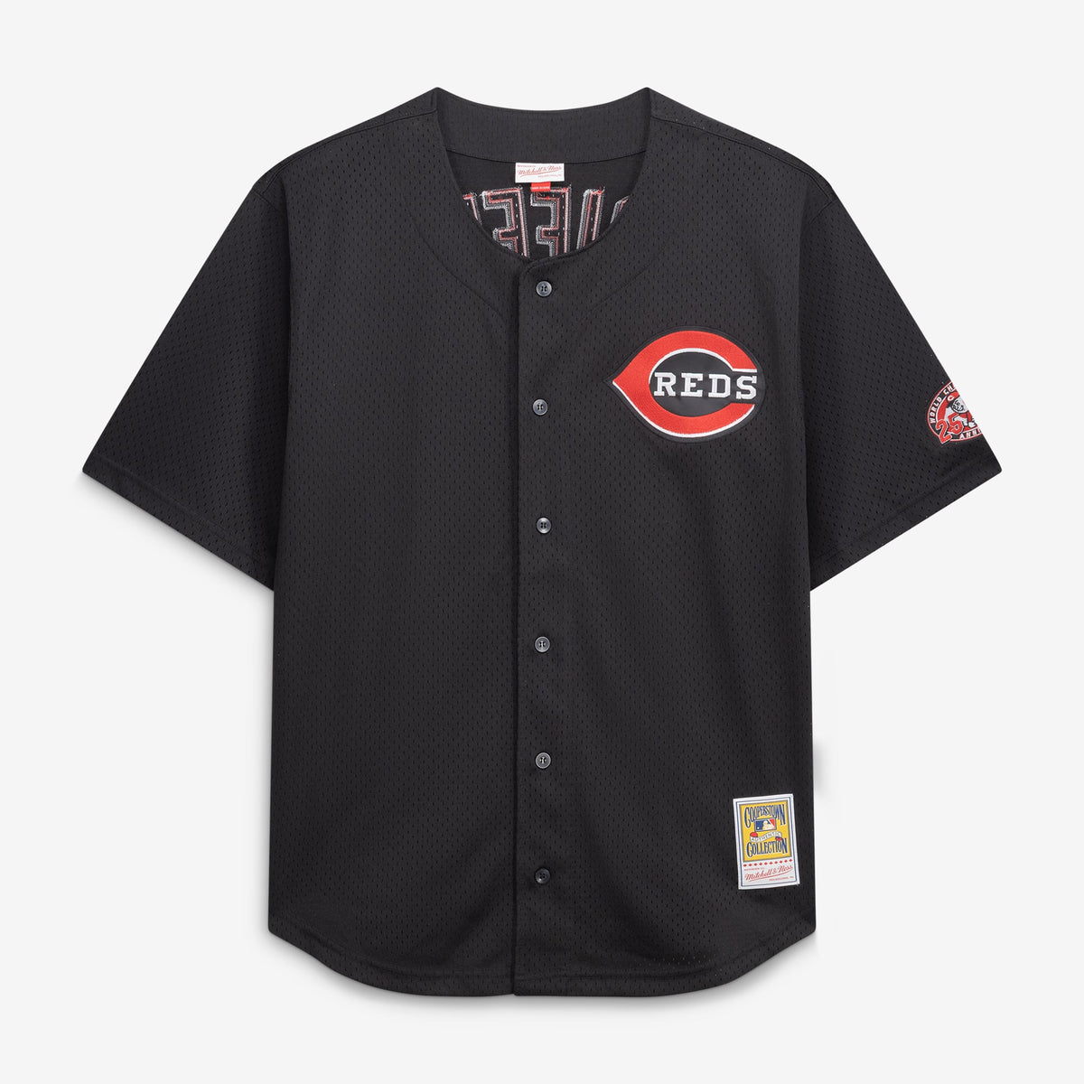 Men's Cincinnati Reds Ken Griffey Jr. Mitchell & Ness Black Big & Tall Cooperstown Mesh Batting Practice Jersey