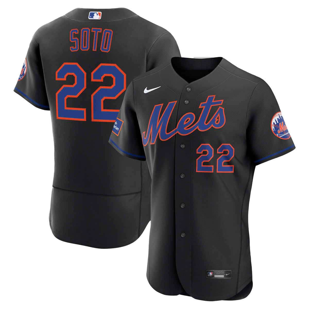 Men's New York Mets Juan Soto Nike White Home Authentic Sponsor Patch Jersey