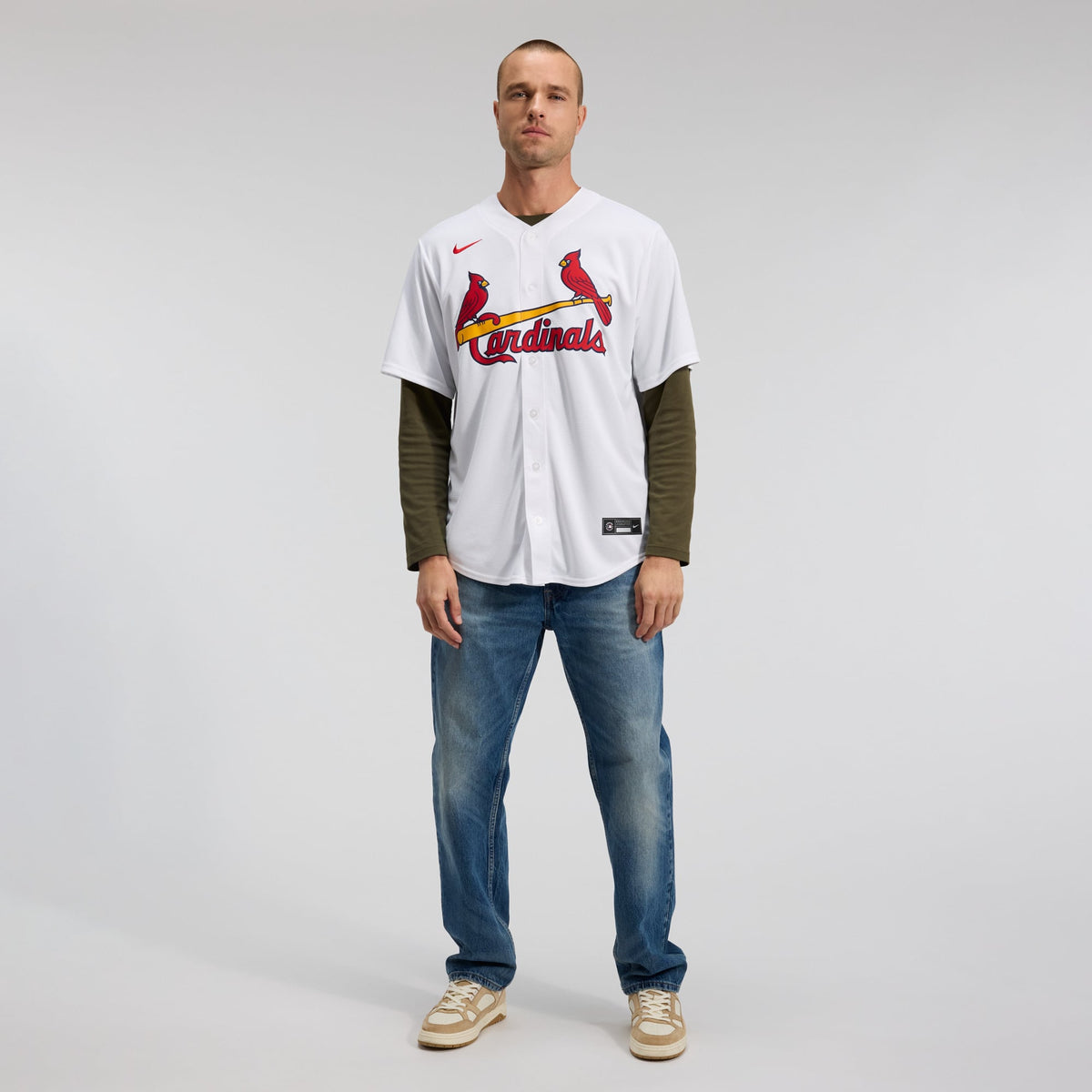 Men's St. Louis Cardinals Masyn Winn Nike White Home Replica Jersey