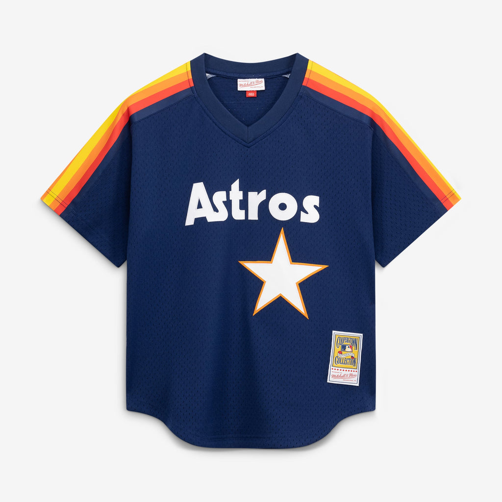 Men's Houston Astros Jeff Bagwell Mitchell & Ness Navy Authentic Batting Practice Jersey