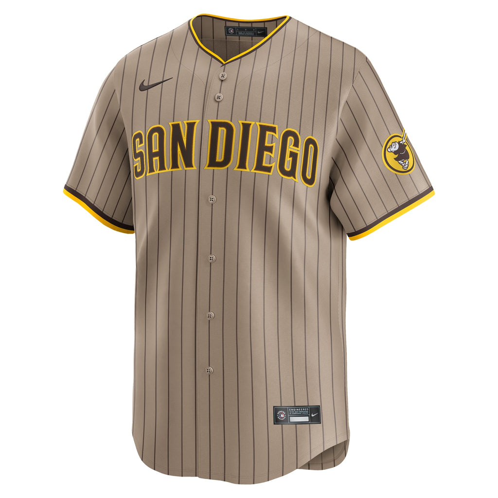 Men's San Diego Padres Nike Khaki Alternate Limited Jersey