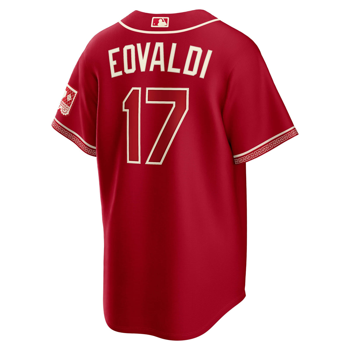 Men's Texas Rangers Nathan Eovaldi Nike Red 2026 City Connect Stadium Jersey