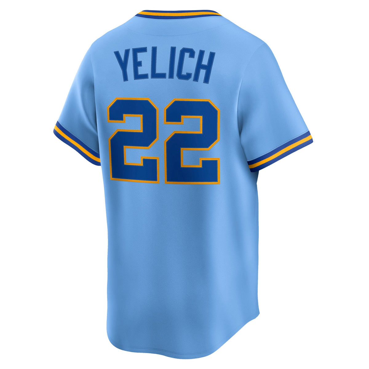 Men's Milwaukee Brewers Christian Yelich Nike Powder Blue Cooperstown Collection Limited Jersey