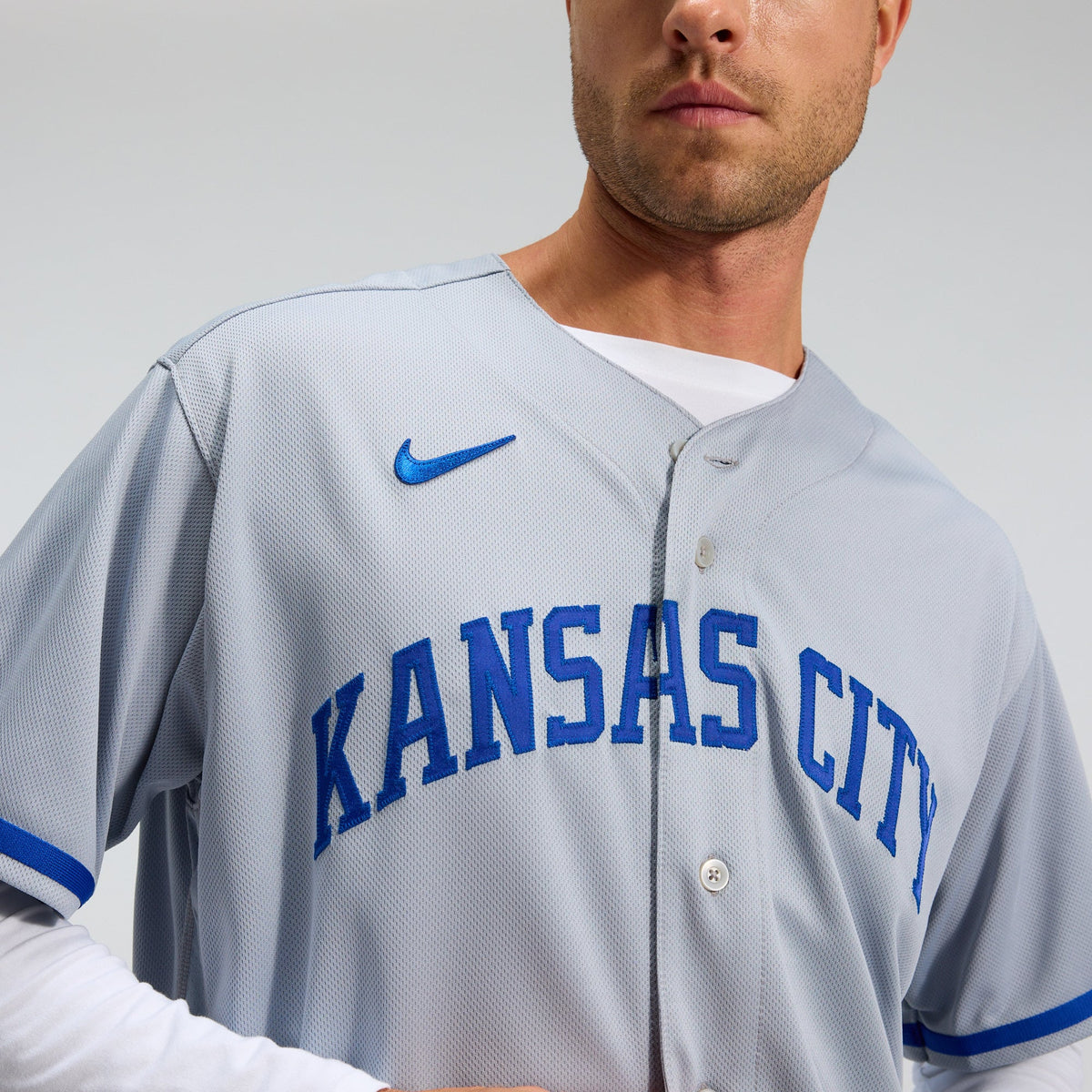 Men's Kansas City Royals Nike Gray 2022 Road Authentic Jersey