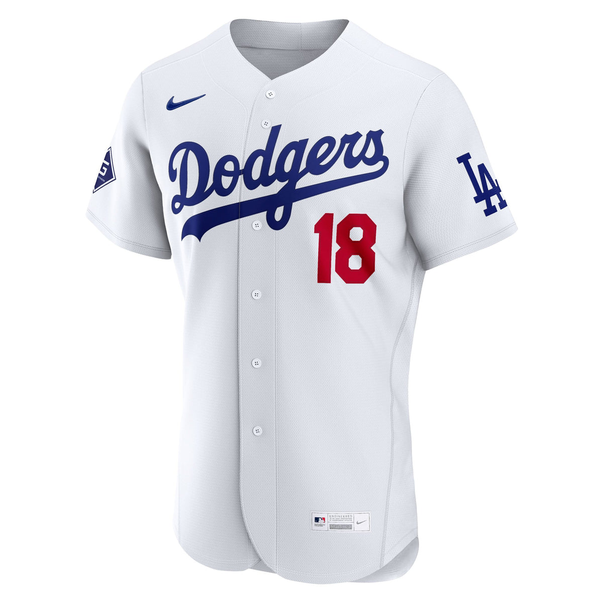 Men's Los Angeles Dodgers Yoshinobu Yamamoto Nike White Home Authentic Sponsor Patch Jersey