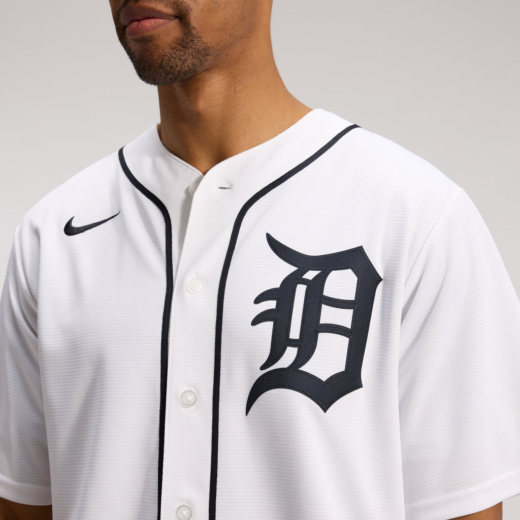 Men's Detroit Tigers Nike White Home Replica Jersey