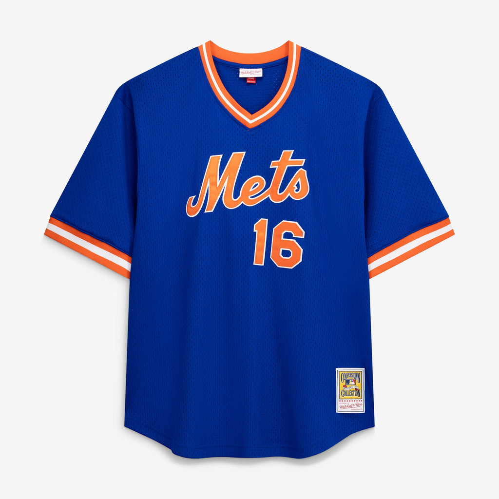 Men's New York Mets Dwight Gooden Profile Royal Big & Tall Cooperstown Collection Mesh Batting Practice Jersey