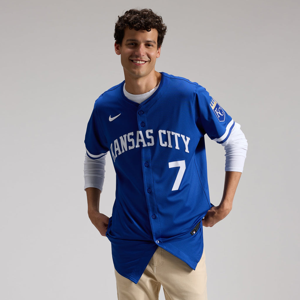 Men's Kansas City Royals Bobby Witt Jr. Nike White Home Elite Player Jersey