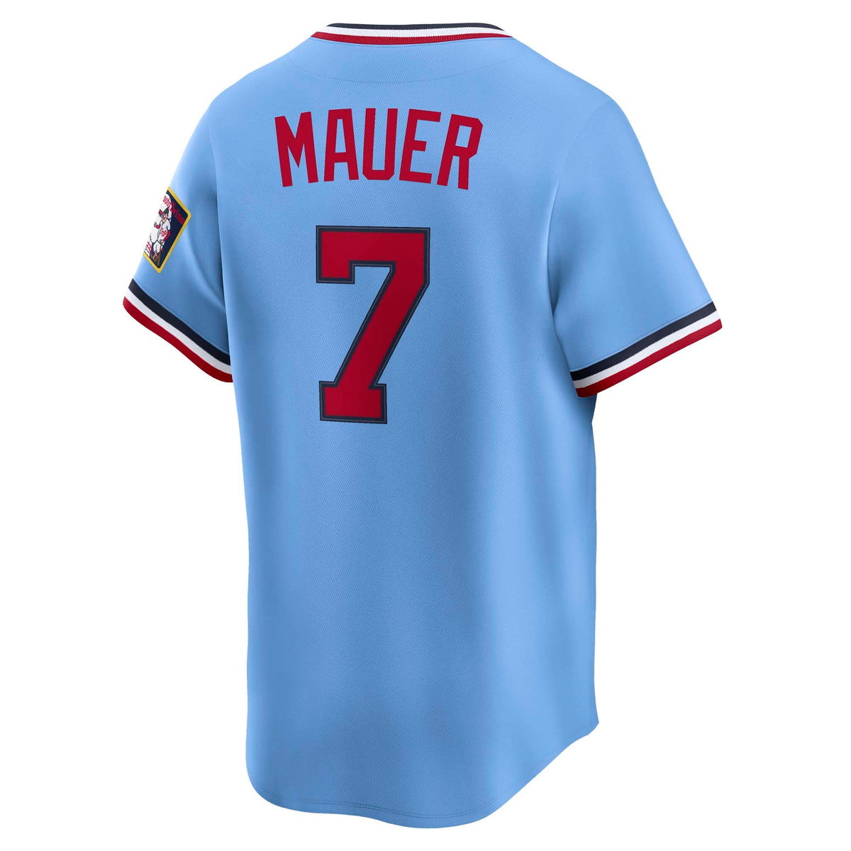 Men's Minnesota Twins Joe Mauer Nike Light Blue Throwback Cooperstown Collection Limited Jersey
