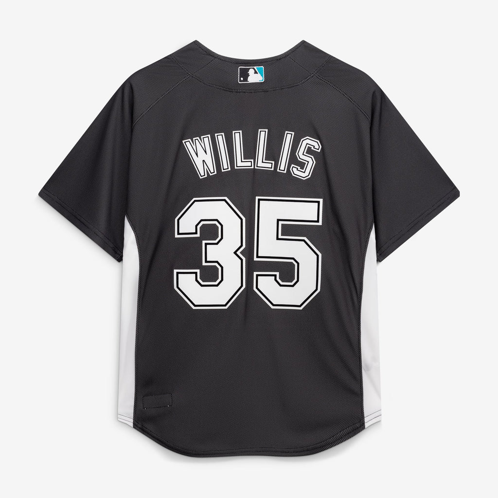 Men's Florida Marlins Dontrelle Willis Mitchell & Ness Black Authentic Batting Practice Jersey