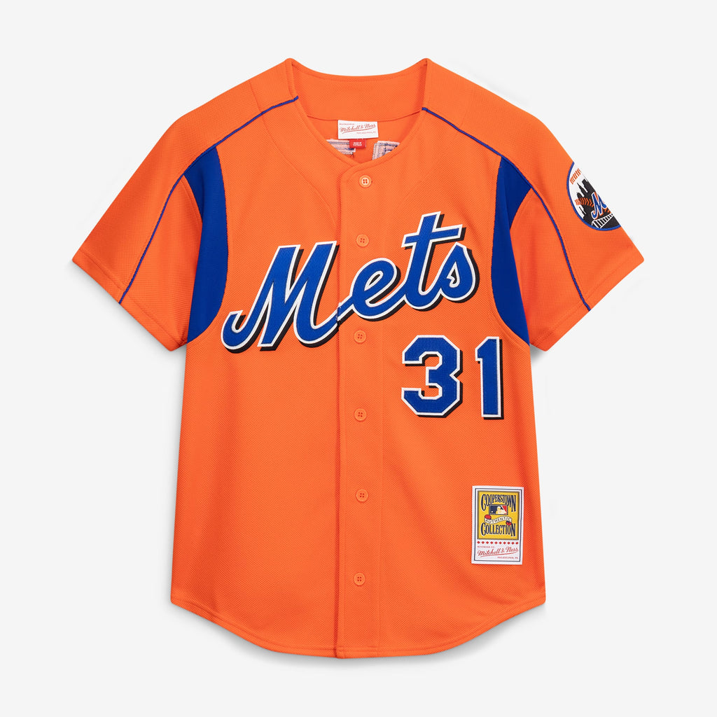 Men's New York Mets Mike Piazza Mitchell & Ness Royal Cooperstown Collection Mesh Batting Practice Button-Up Jersey