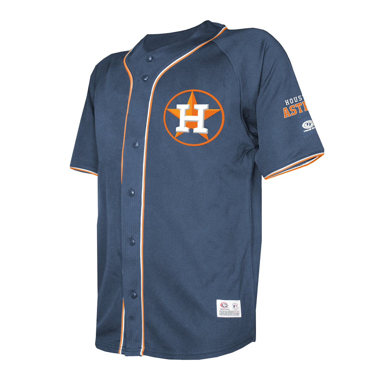 Men's Houston Astros  Stitches Navy Team Color Full-Button Fashion Jersey