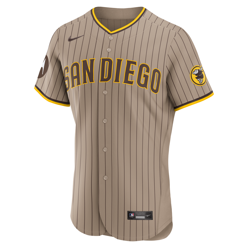 Men's San Diego Padres Fernando Tatis Jr. Nike Sand Alternate Authentic Sponsor Patch Jersey