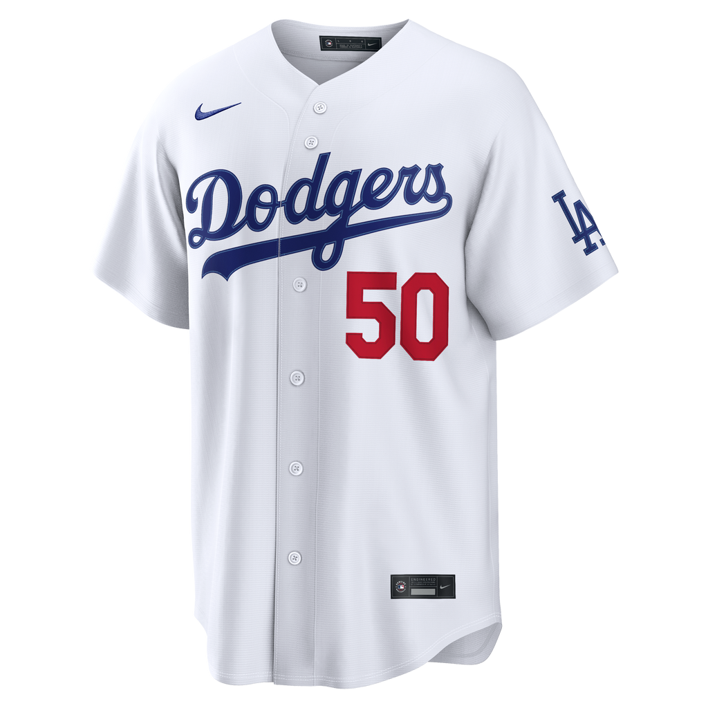 Men's Los Angeles Dodgers Mookie Betts Nike Gray Stadium Jersey