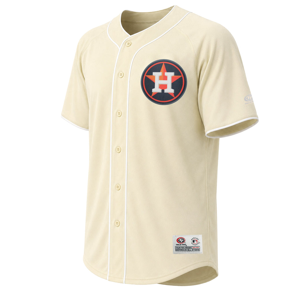 Men's Houston Astros Stitches Cream Fashion Jersey