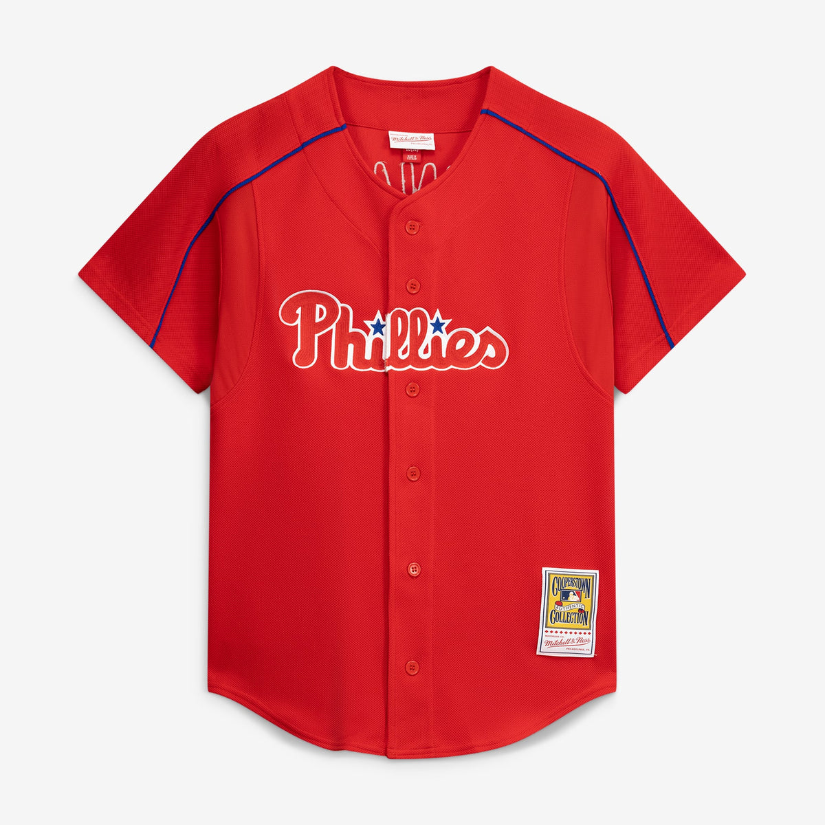 Men's Philadelphia Phillies Ryan Howard Mitchell & Ness Red Cooperstown Collection Batting Practice Jersey